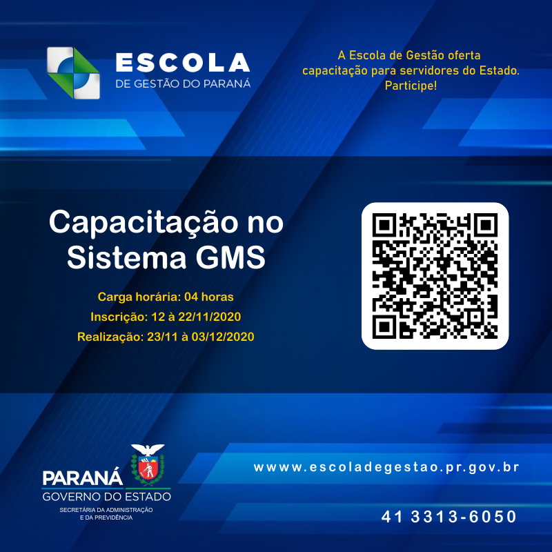 É obrigatório para todos órgãos e entidades da Administração Pública do Estado do Paraná registrar e manter atualizado todos os dados e informações junto ao GMS.