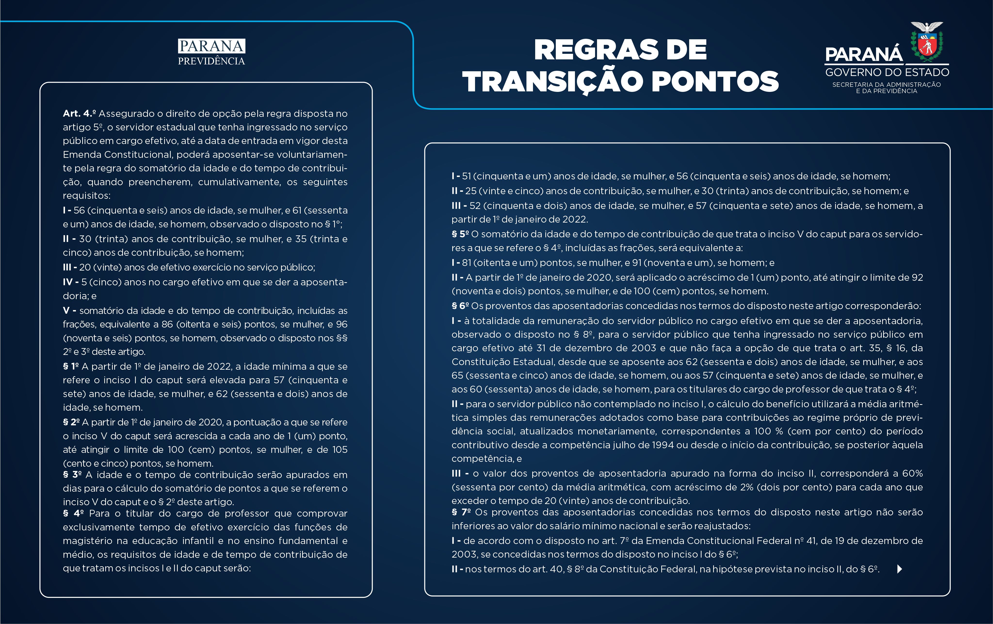 Regra de transição de Pontos - pg1