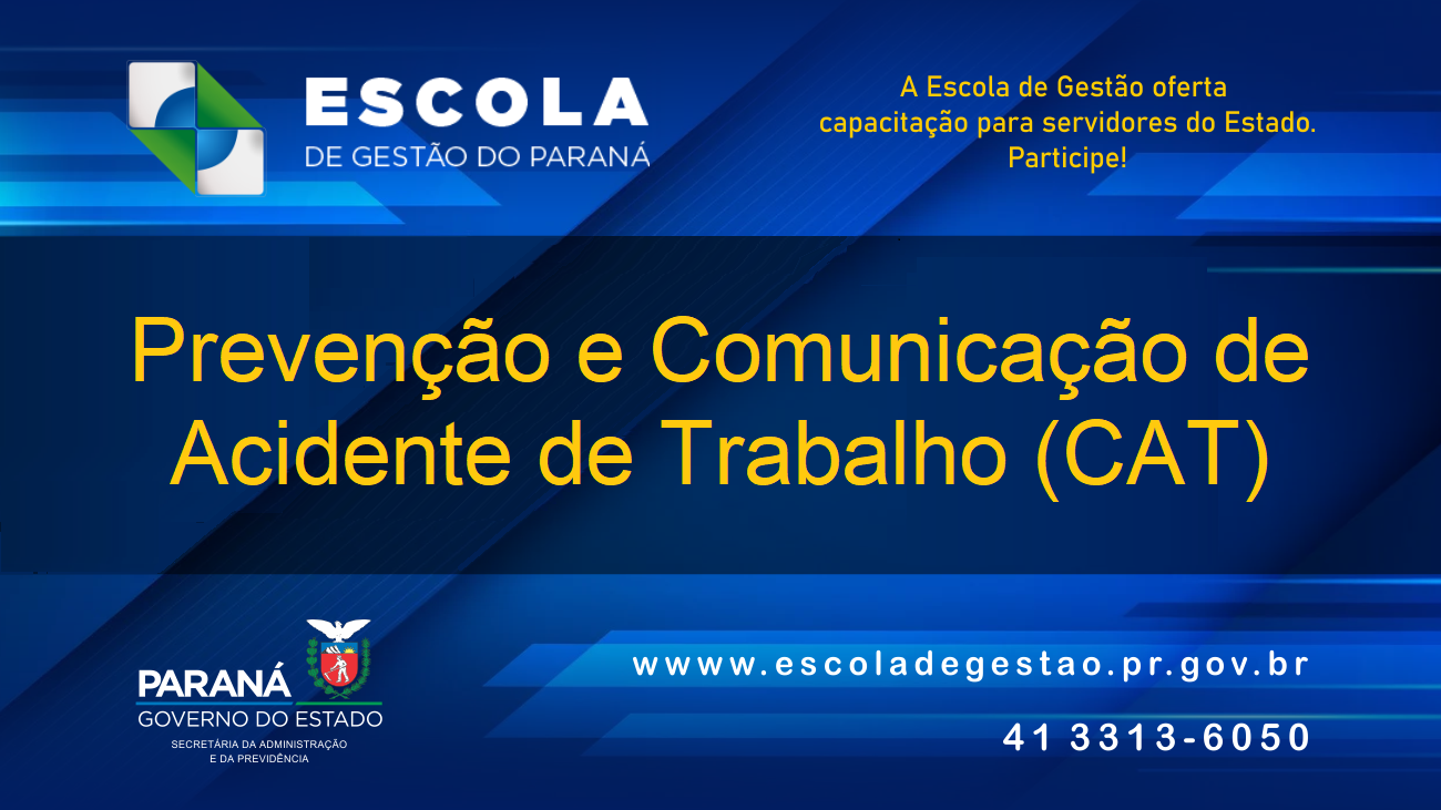 O curso tem por objetivo conscientizar os servidores sobre a importância da Prevenção e capacitá-los quanto ao preenchimento correto da CAT. 