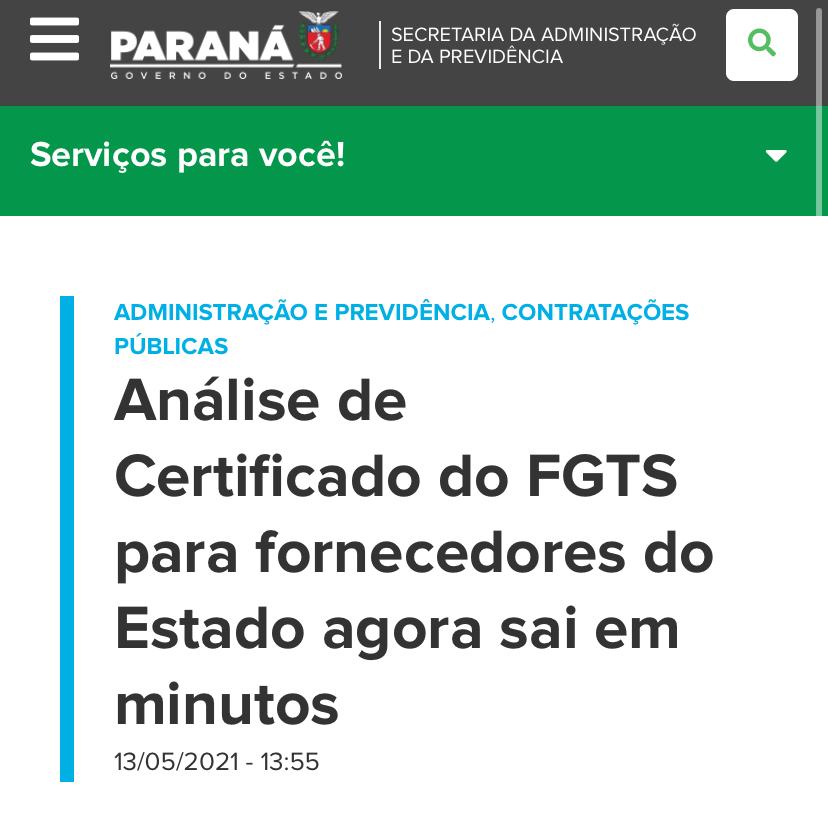 Graças a um convênio firmado entre a Secretaria da Administração e Previdência com a Caixa Econômica Federal, o procedimento vai reduzir em até uma semana a liberação dos fornecedores para atender as demandas do Estado. São cerca de 42 mil fornecedores.