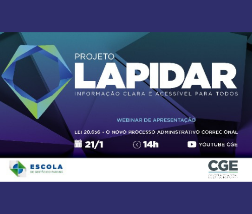 Banner webnar Projeto Lapidar 