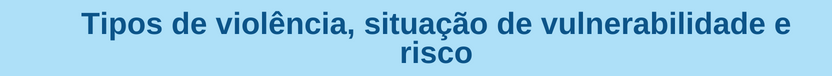 Banner curso Tipos de violência, situação de vulnerabilidade e risco