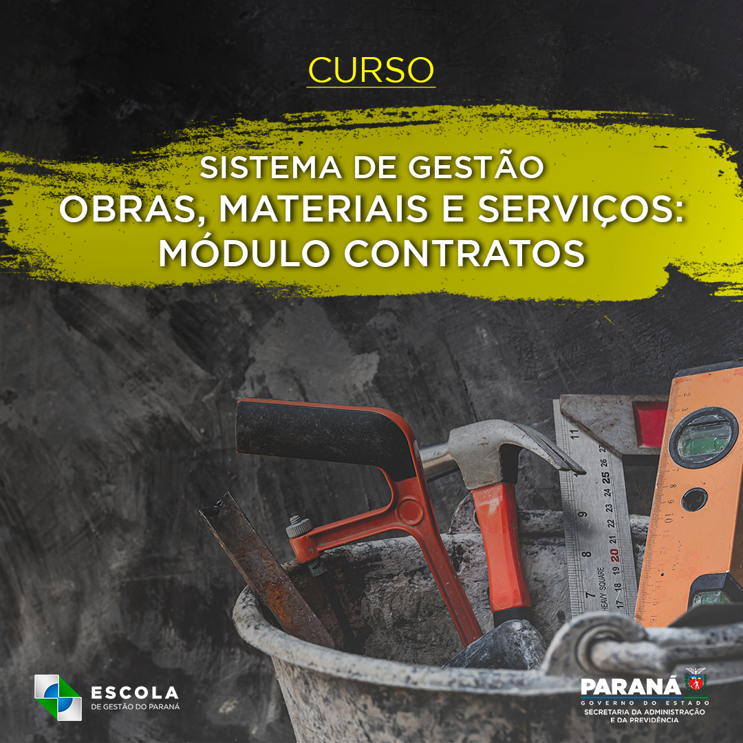Banner sistema de gestão obras, materiais e serviços 