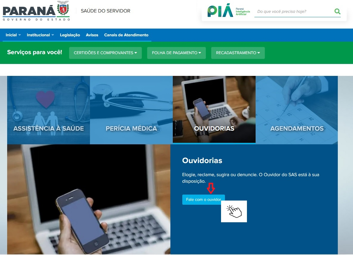 Para registrar ocorrência no SAS 