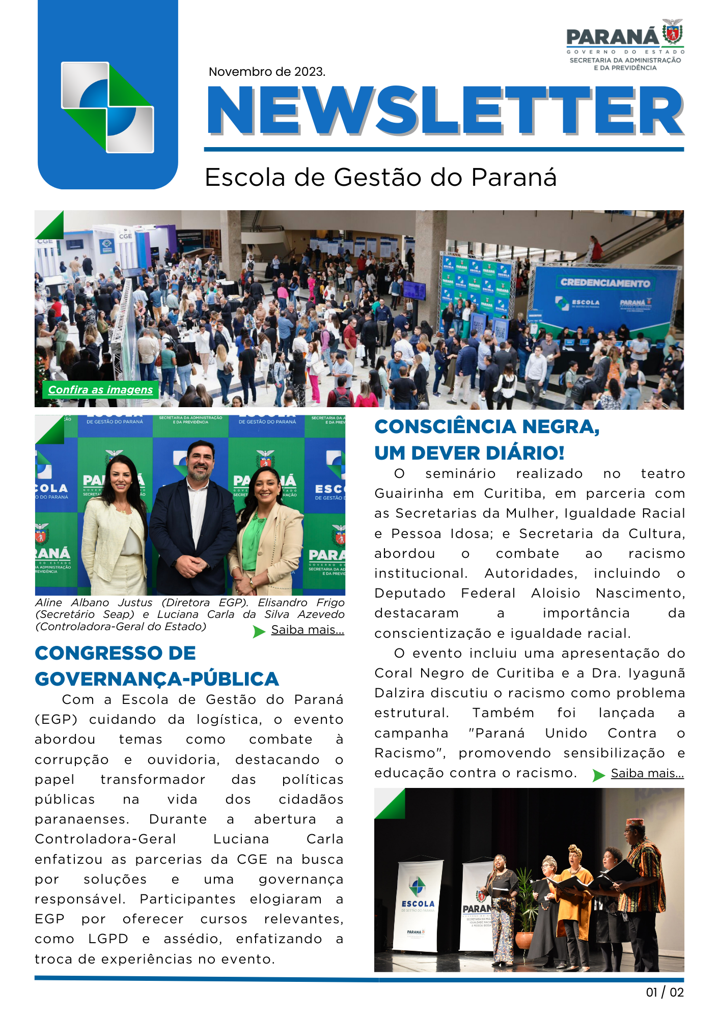 Capa newsletter EGP - Edição de novembro