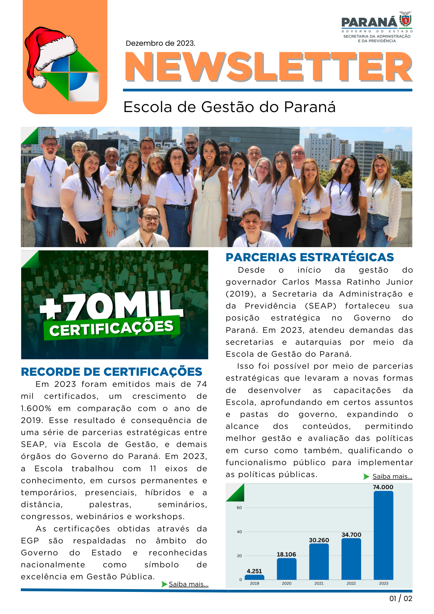 newsletter da Escola de Gestão - Edição de dezembro