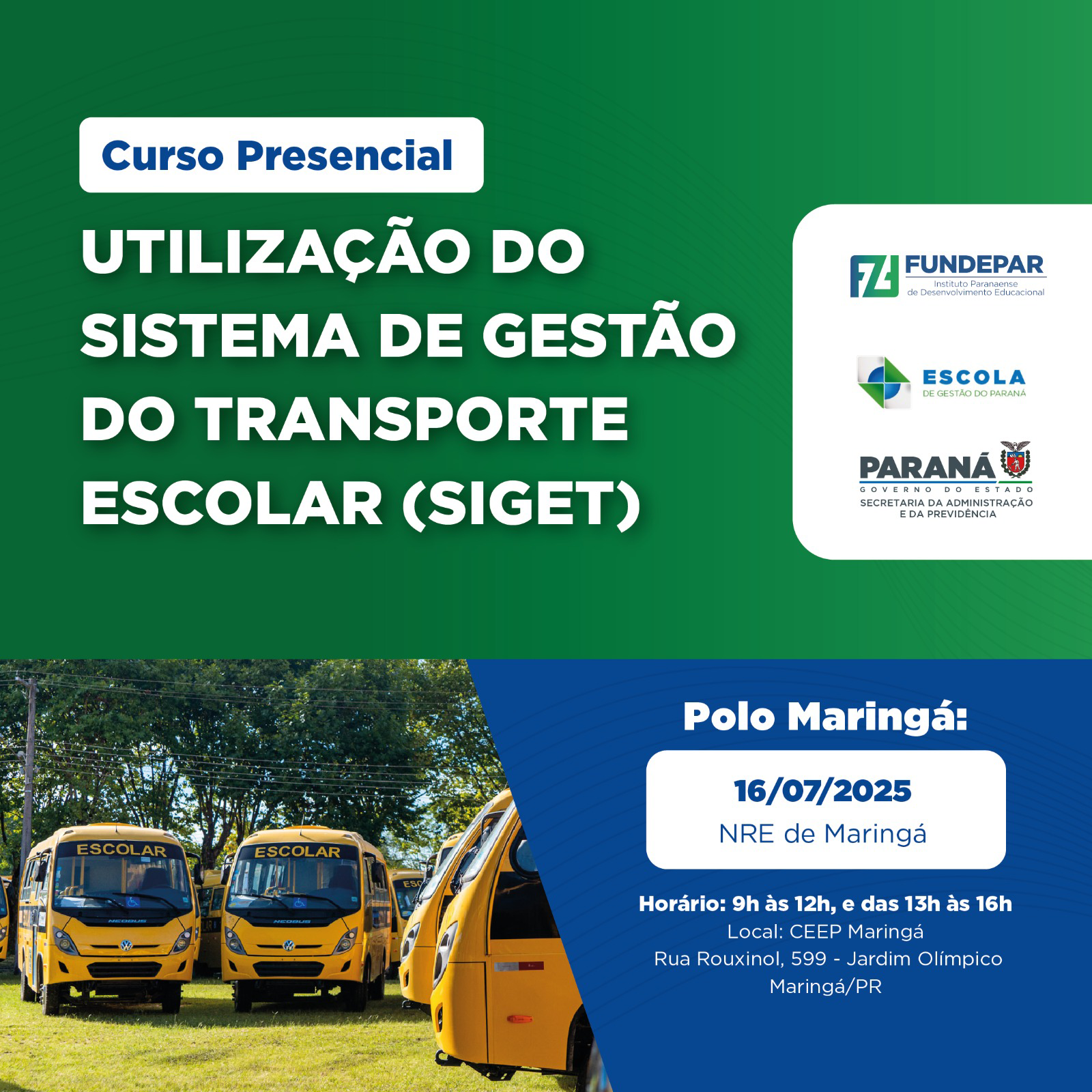UTILIZAÇÃO DO SISTEMA DE GESTAO DO TRANSPORTE ESCOLAR 
