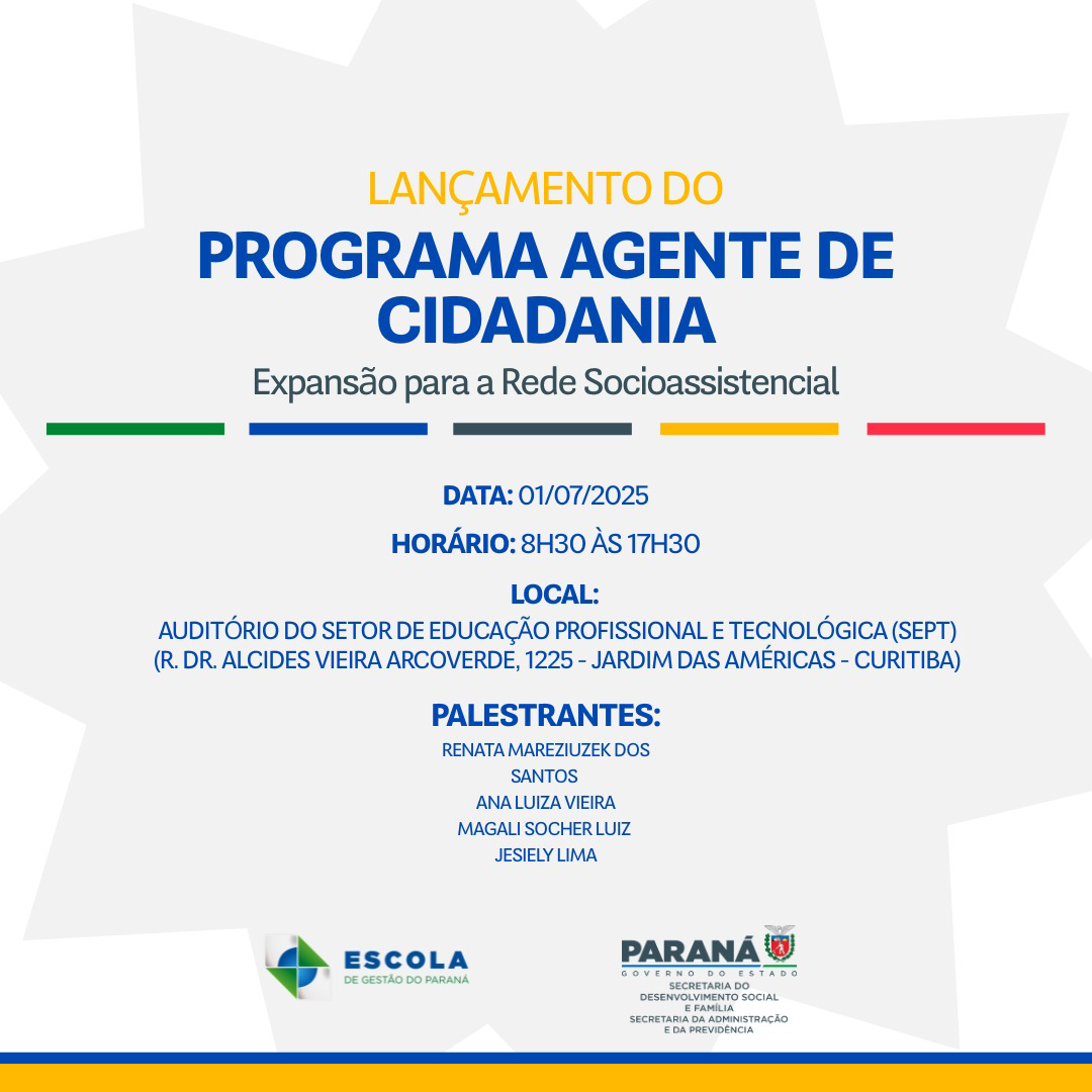 LANÇAMENTO DO PROGRAMA AGENTE DE CIDADANIA 