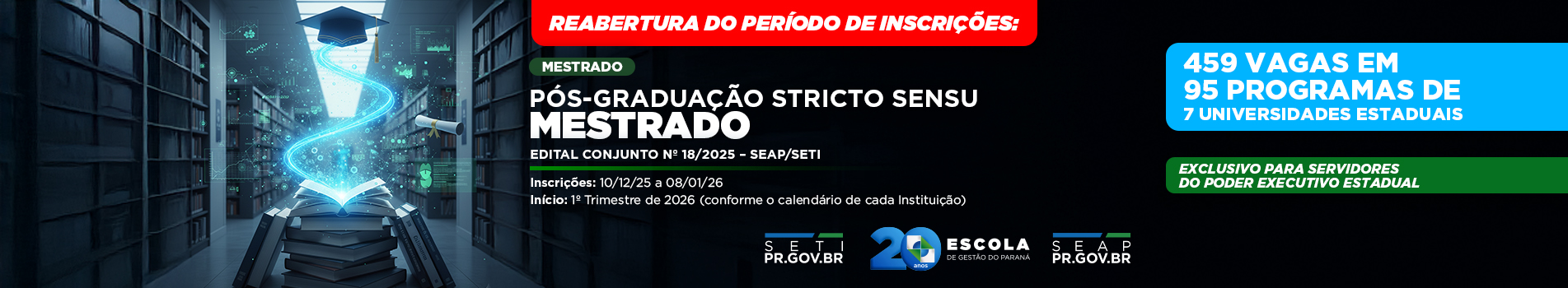 Reabertura de Inscrições