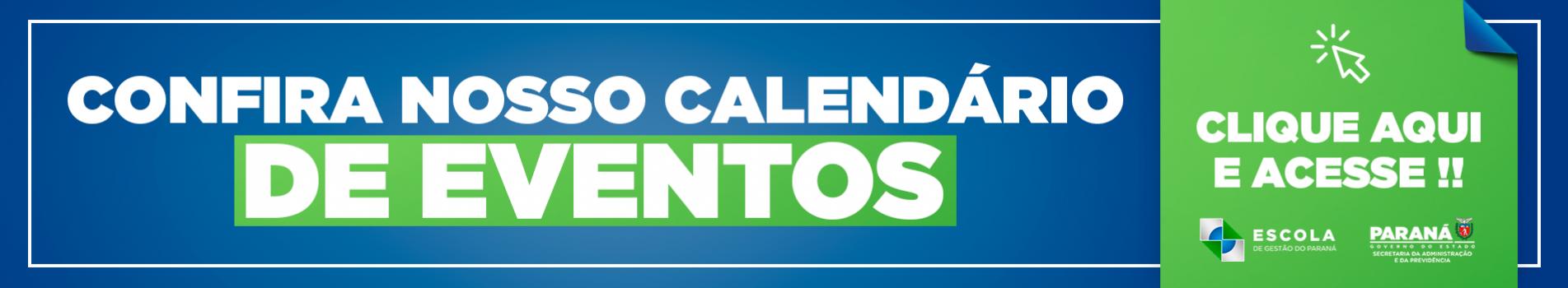 Calendário de eventos 