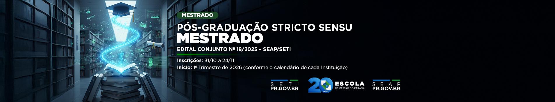 Programa de Mestrado – PROTAG