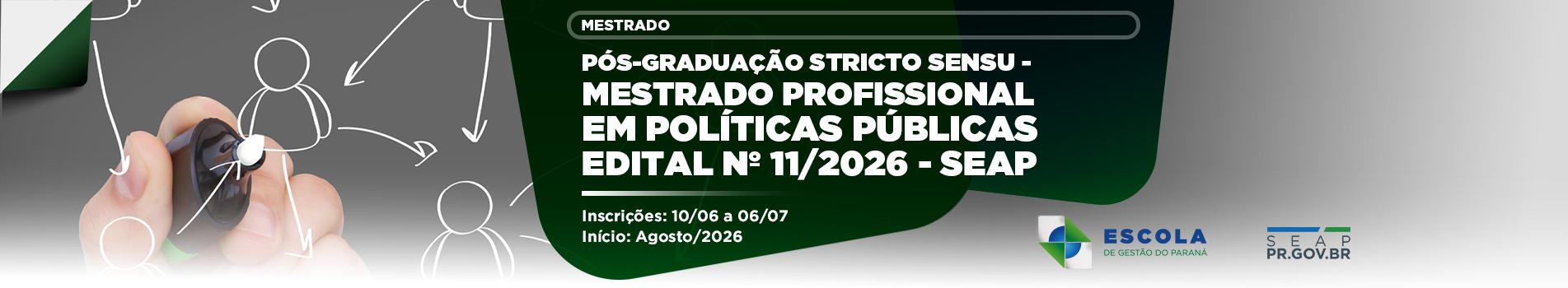 Mestrado Políticas Públicas