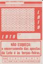 foto de um bilhete de loteria vermelho e branco dos anos 1990