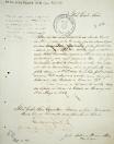 Documento mais antigo do arquivo referente a primeira santa casa do Paraná, de 1 de maio de 1954, versando sobre uma carta referendada ao Presidente da Província.