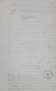 Autor/cargo Tobias de Almeida e Silva, suplicante. Destinatário/cargo José Gonçalves dos Santos Sobrinho, Coletor das Rendas Gerais de Ponta Grossa Ref. Solicita certidão de matrícula de sua escrava Joaquina, herdada pelo inventário de Zacharias Rodrigues Penteado; constam certidões comprovando tal herança. Local Ponta Grossa. Referencia AP 0779, vol. 12, págs. 301 e 304/305