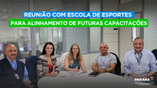 Foto reunião com escola de esportes 