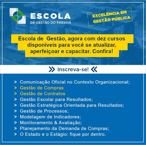 Cursos Gestão de Compras e Gestão de Contratos