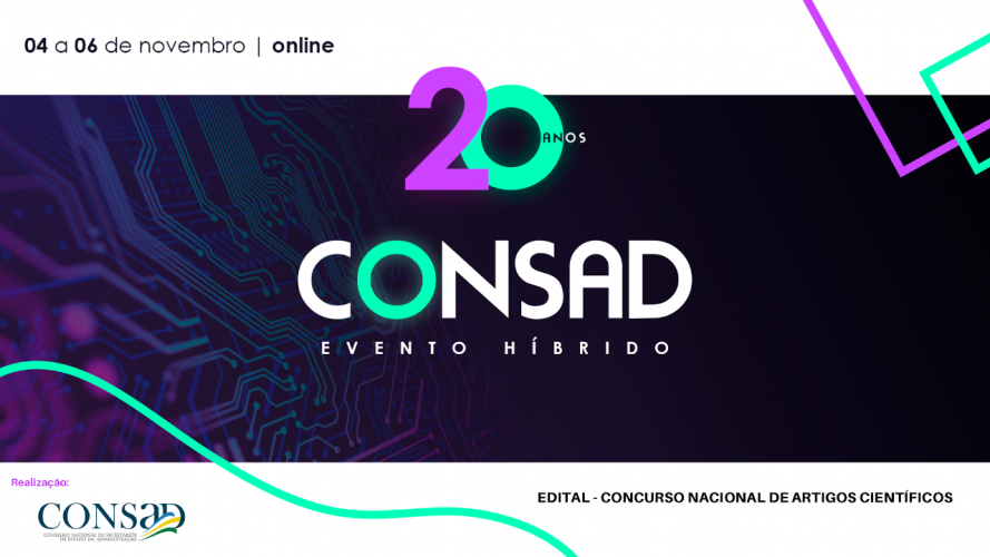 CONSAD promove o I Concurso Nacional de Artigos Científicos