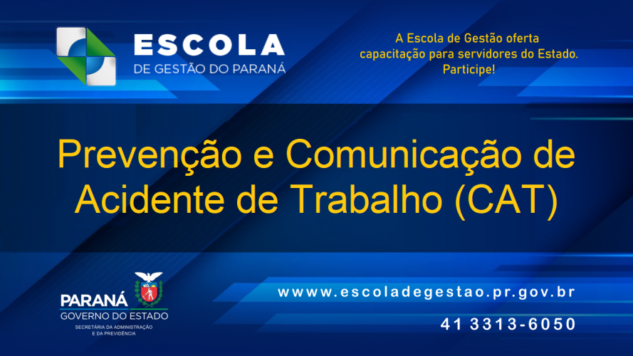 O curso tem por objetivo conscientizar os servidores sobre a importância da Prevenção e capacitá-los quanto ao preenchimento correto da CAT.