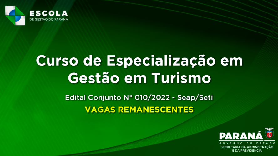 Especialização em Gestão em Turismo