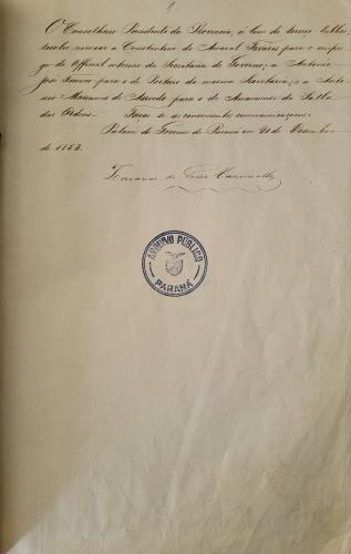 Códice 1027 - Primeiro livro de Atos da Província de 1853-1854.