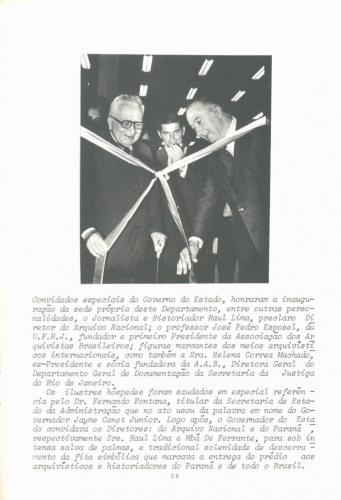 Inauguração da Sede Própria do Arquivo em 1978.