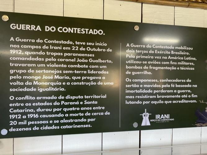 Dentro do Museu do Contestado em Irani