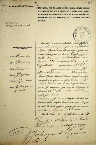 Carta de alforria, Referência: AP 44. PG 78/79.