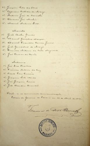 Documento substituição de juízes: Códice 1027 - p.29