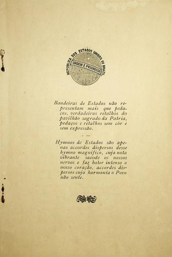 Livro independência da pátria de setembro de 1922 com o discurso de Caetano Munhoz da Rocha PI041 CX11 P06