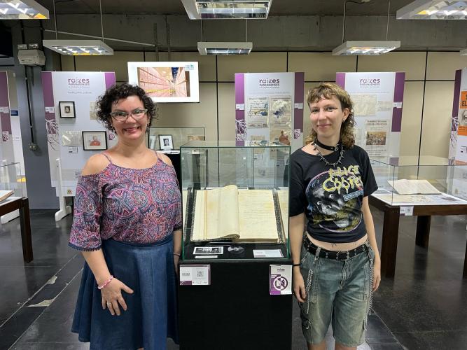 Ana Lúcia Zotto e Nick Zotto, neta e bisneto de Maria Nicolas.