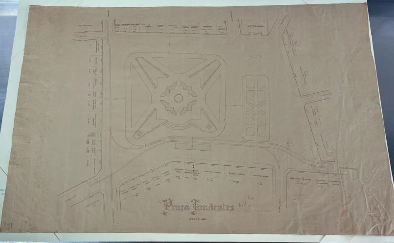 Mapa da praça em 1937.