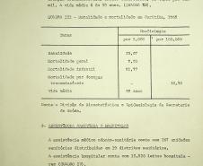 relatório da Secretaria de Saúde Pública do Estado do Paraná, constam informações sobre a expectativa de vida da população em 1971, que era de apenas 58 anos.