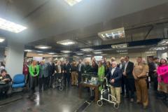 Foto oficial com todas as autoridades presentes, incluindo militares da ativa e da reserva. Vale destacar a presença na solenidade: Diretora do Arquivo Público Kassia Cavalari Basso; Secretários  de Estado da Segurança Pública Coronel Hudson;  Administração e Previdência, Claudio Stabile; Ciência, Tecnologia e Ensino Superior, Aldo Bona; Fazenda, Norberto Ortigara; Agricultura e do Abastecimento, Natalino Avance de Souza;  Mulher, Igualdade Racial e Pessoa Idosa Leandre Dal Ponte;