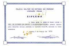 Documento referente à Operação Praias, de 1972, vemos a participação da Secretaria da Saúde e do Bem-Estar Social em iniciativas que incentivavam a prática de esportes, atividades físicas,  promovendo um aumento na qualidade de vida e contribuindo para a longevidade da população.