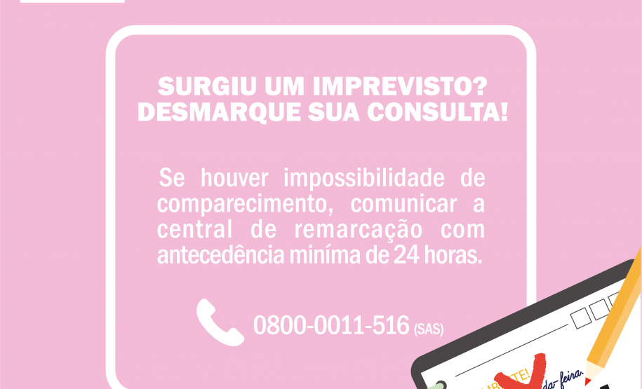Desmarcação de consultas