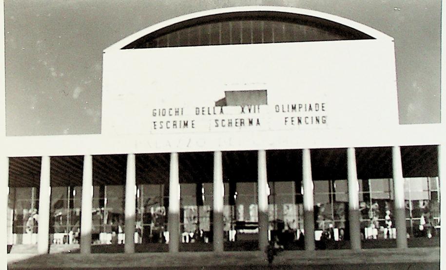Palácio do Congresso- local de realização das Competições de esgrima. (Roma - 1960)