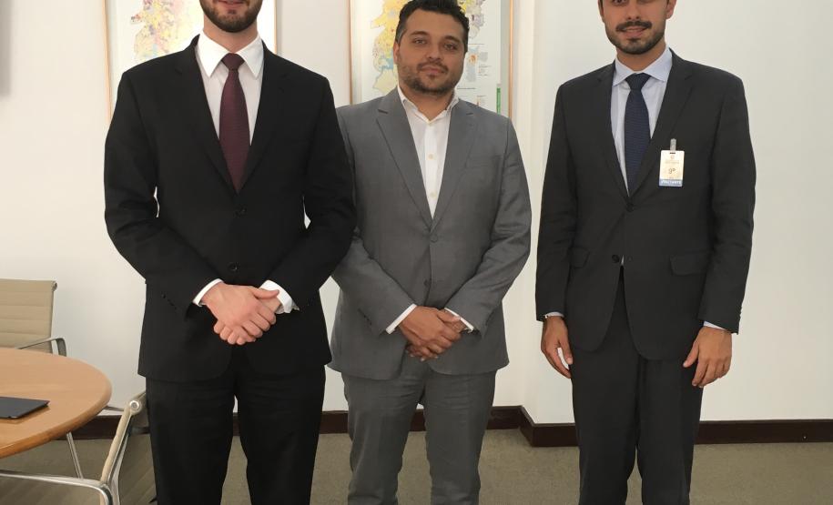 Assessor da Seap Henrique Palermo do Vale, secretário executivo da Casa Civil da prefeitura de São Paulo, Orlando Lindório de Faria, e chefe de Gabinete da Seap, Lucas Vieira Leal