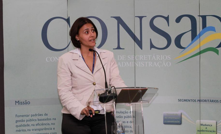 Apresentação do Case da SEAP sobre Gestão Patrimonial, por Cristiane Procópio, responsável pela Coordenadoria do Patrimônio do Estado.
